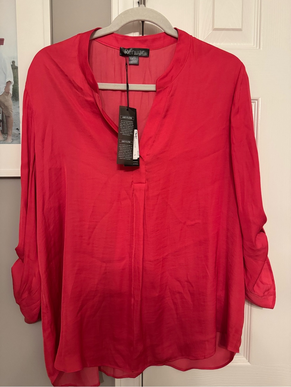 Renuar geranium V-Neck Tunic Blouse
